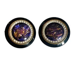 Beautiful Vintage ear clips with rhinestones